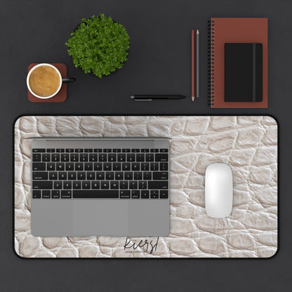 Cream Reptile Print Desk Mat