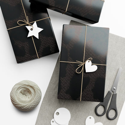 Black Leopard Gift Wrapping Paper