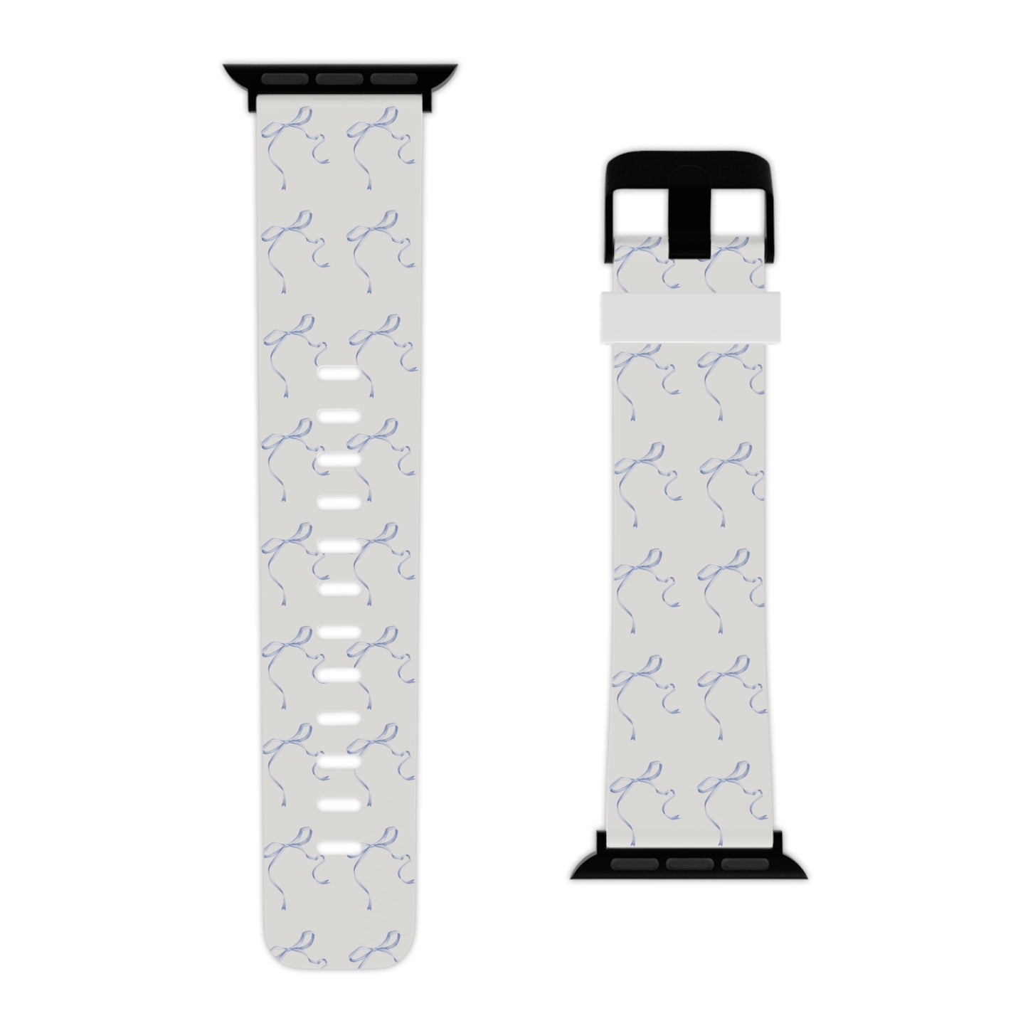 Multiple Thin Blue Bows Apple Watch Band