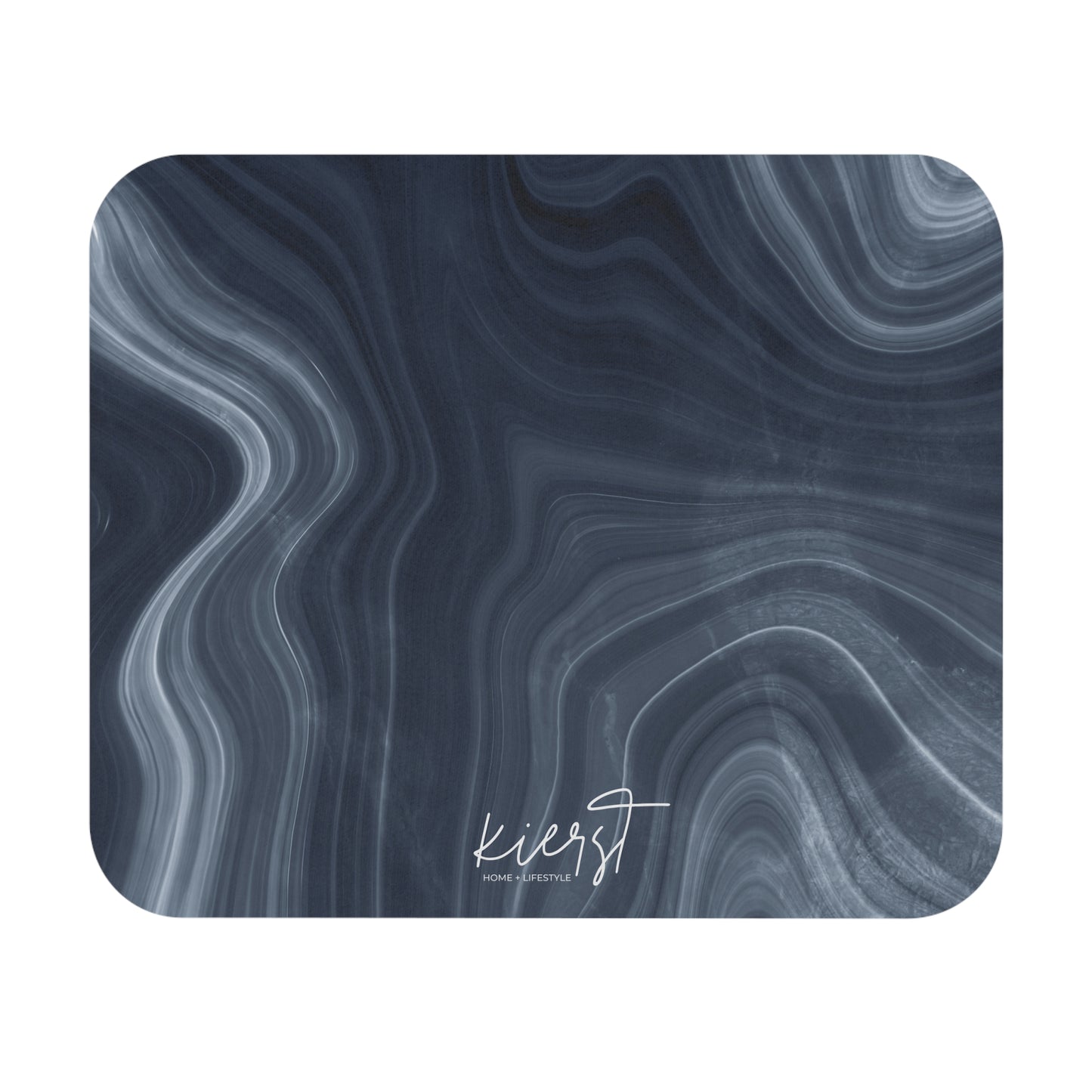 Navy Marble Mouse Pad