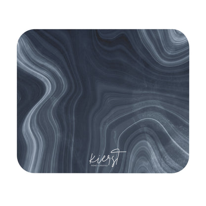 Navy Marble Mouse Pad
