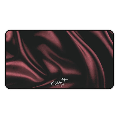 Signature Velvet Noir Silk Print Desk Mat