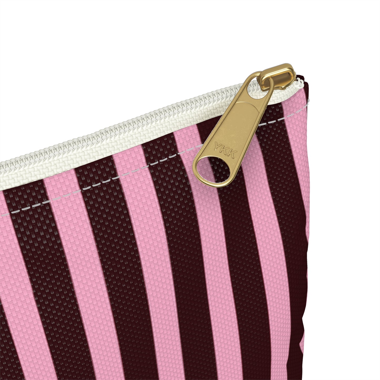 Signature Velvet Noir + Pink Stripes Accessory Pouch