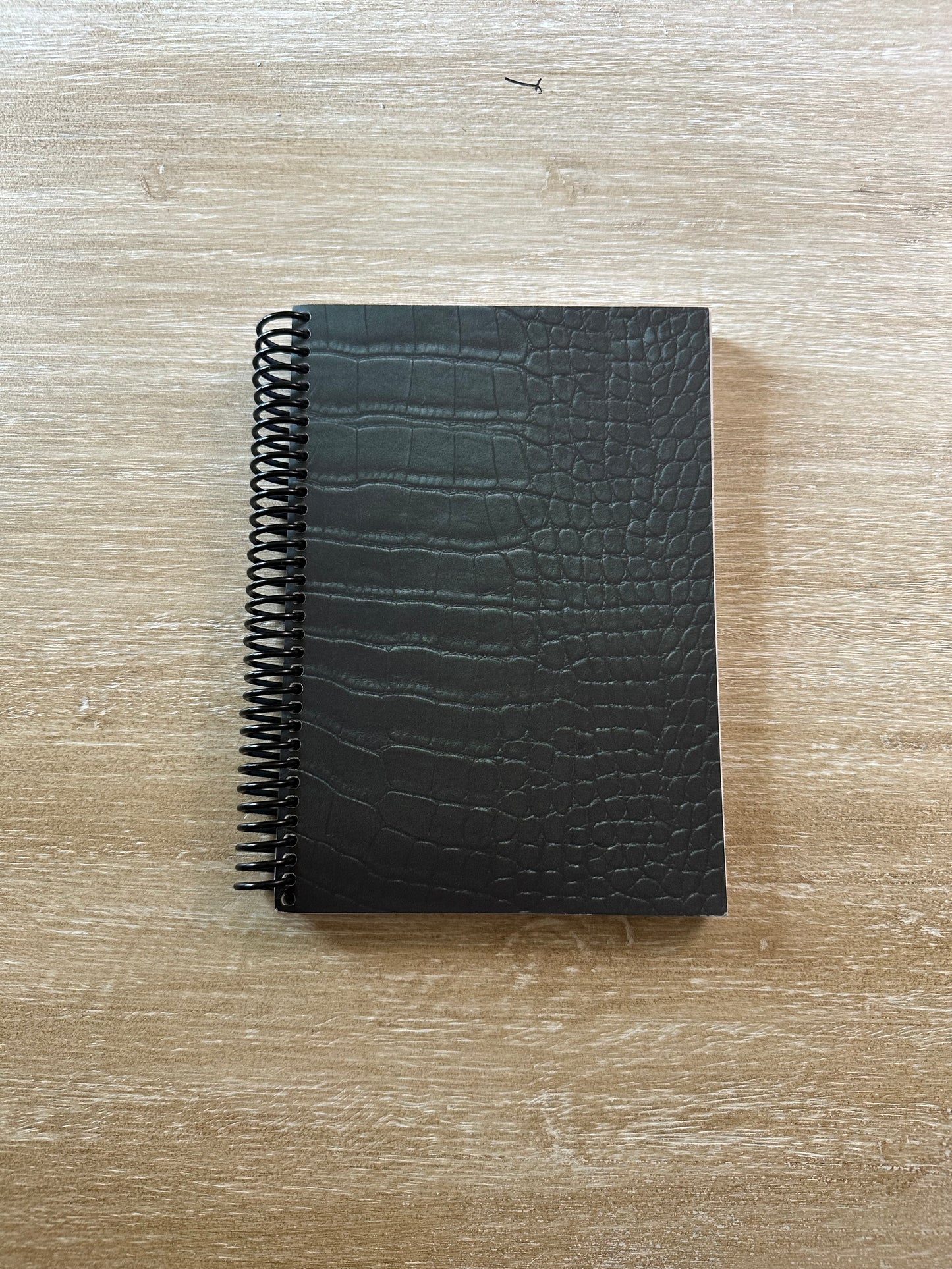 Emerald Crocodile Print Notebook