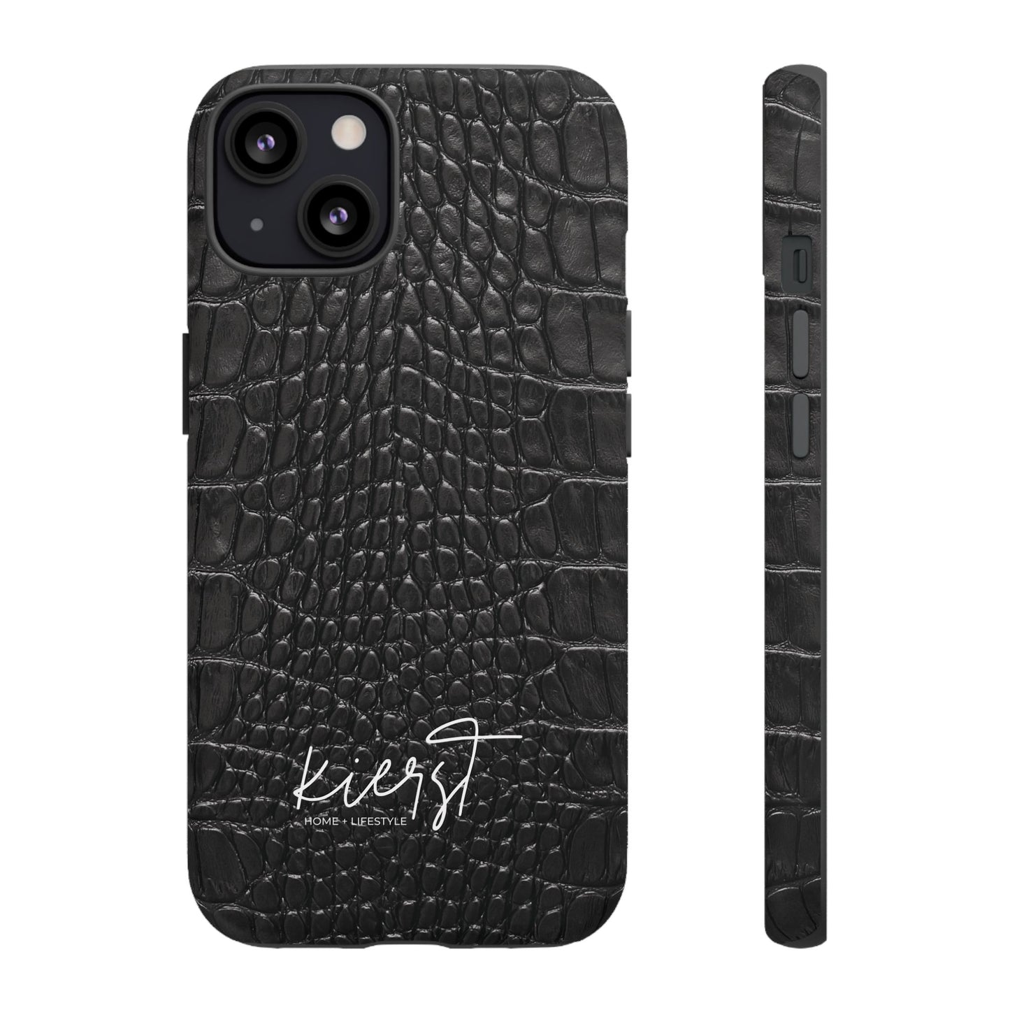 Black Alligator Print iPhone Case