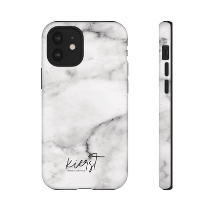 Lived-In White and Grey Marble iPhone Case | Curated Calm, Captured in Marble