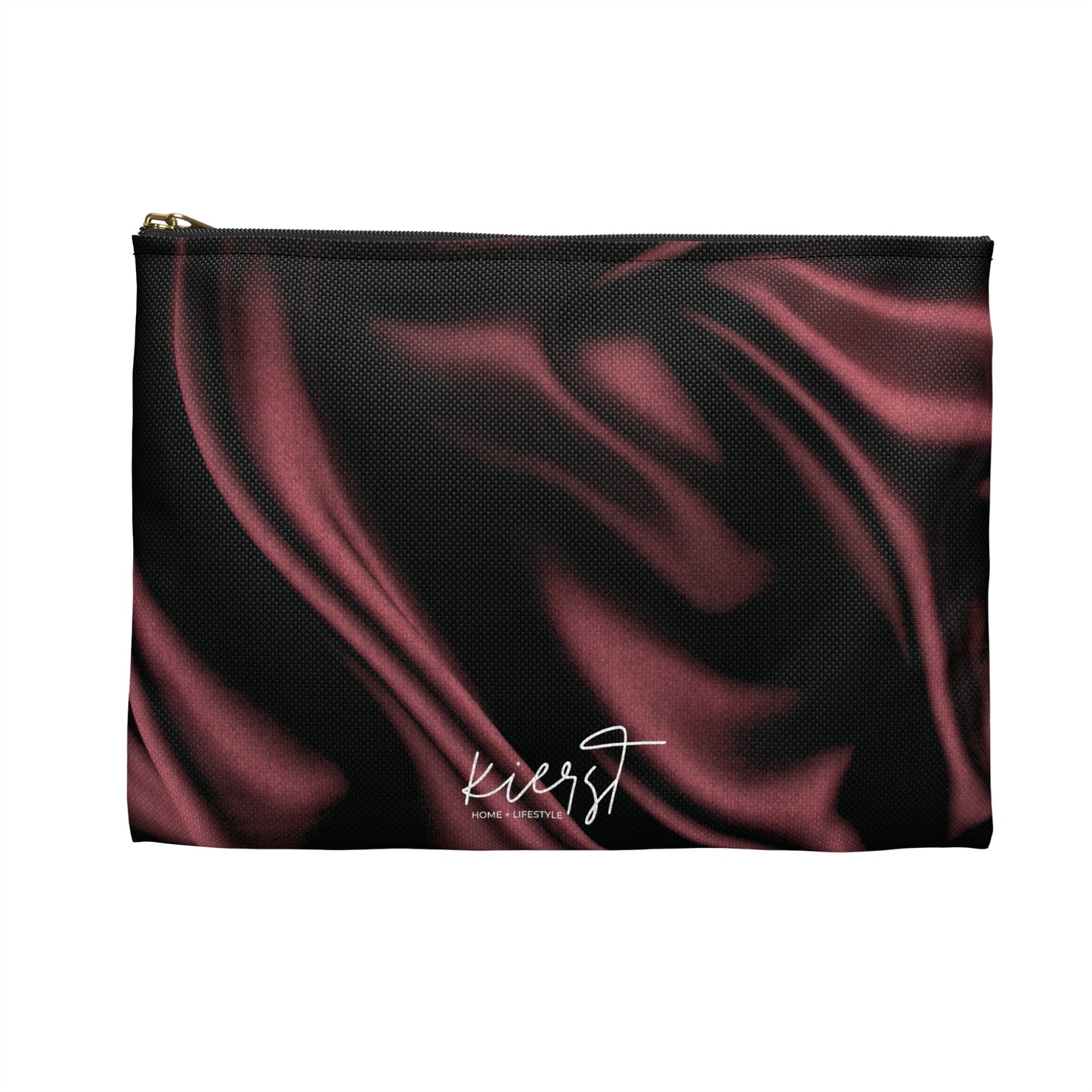 Signature Velvet Noir Silk Print Accessory Pouch