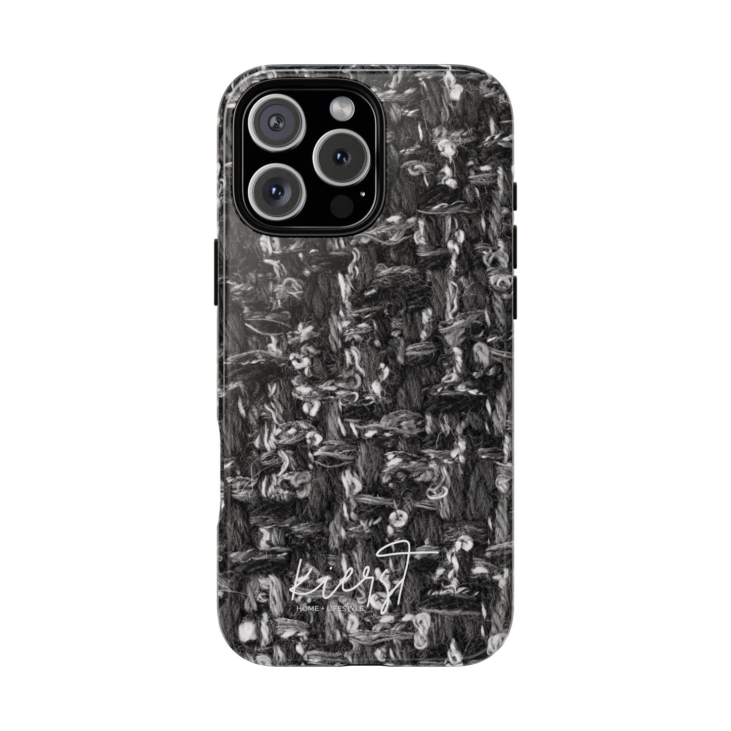 Grey Tweed Print iPhone Case