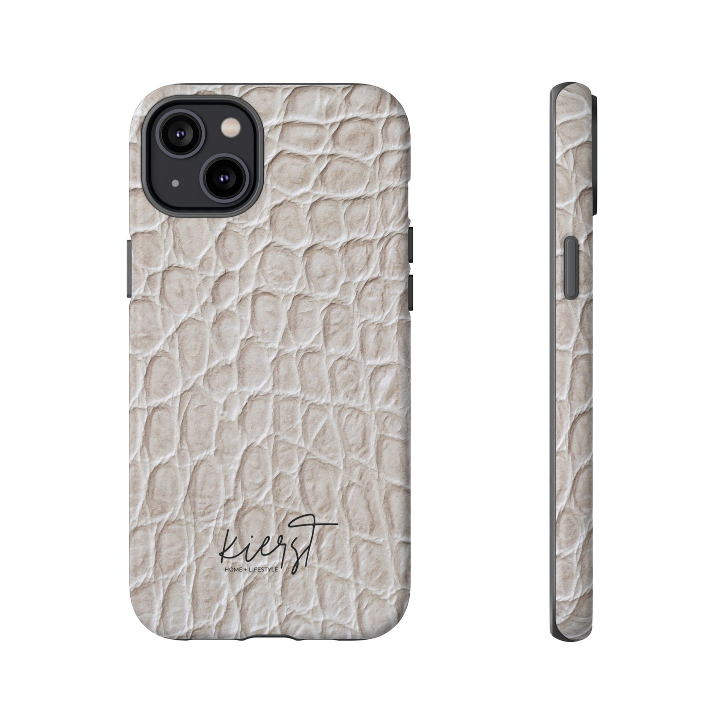 Cream Reptile Print iPhone Case