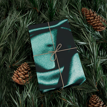 Emerald Satin Print Gift Wrapping Paper
