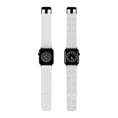 Multiple Thin Blue Bows Apple Watch Band