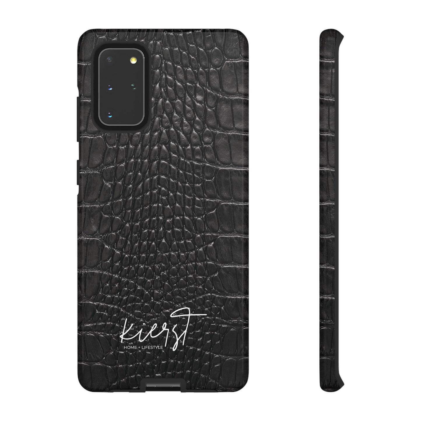 Black Alligator Print Samsung Galaxy Phone Case