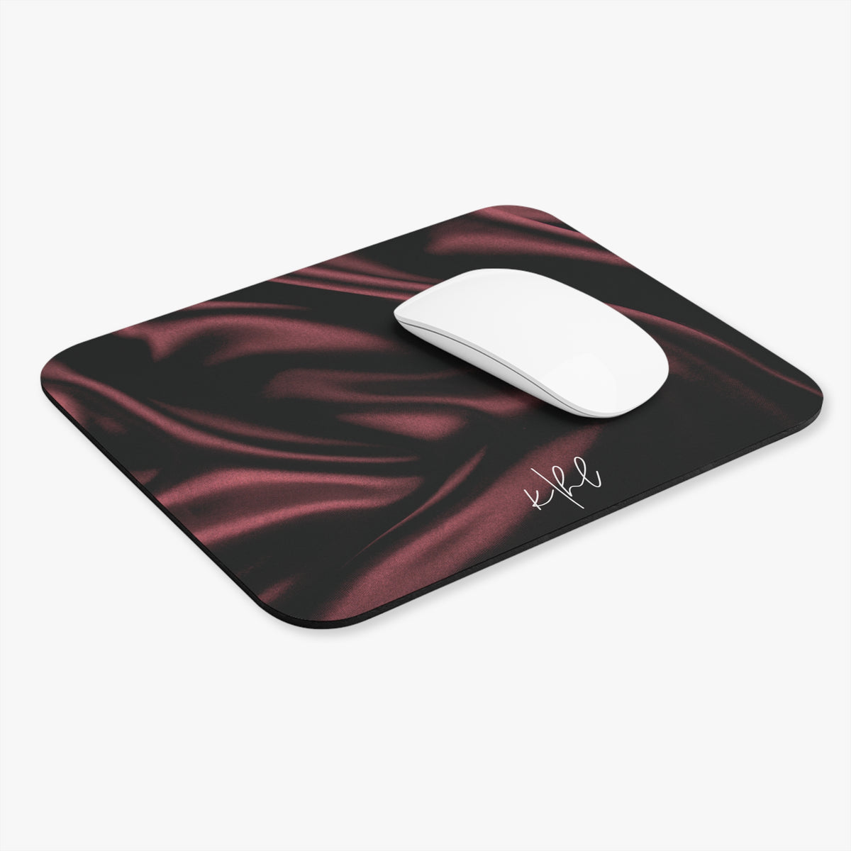Signature Velvet Noir Silk Print Mouse Pad