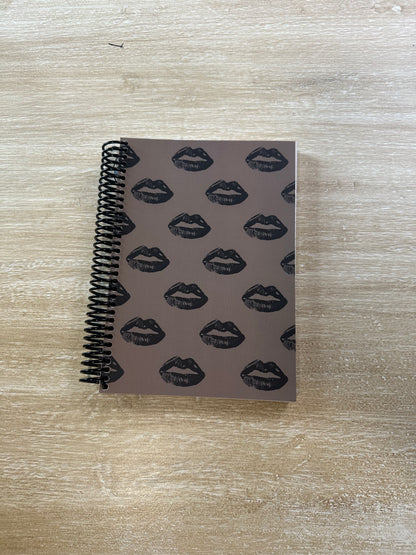 Black Lips on Mocha Notebook