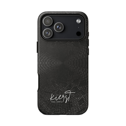 Black + Grey Snake Print iPhone Case