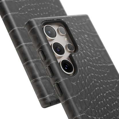 Black Alligator Print Samsung Galaxy Case | Refined Impact, Bold Simplicity