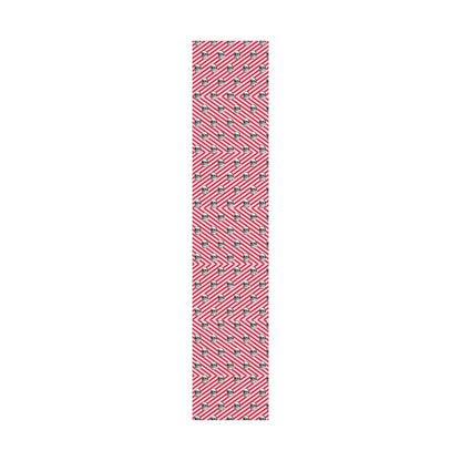 Cool Santa on Pink and Red Diagonal Striped Gift Wrapping paper