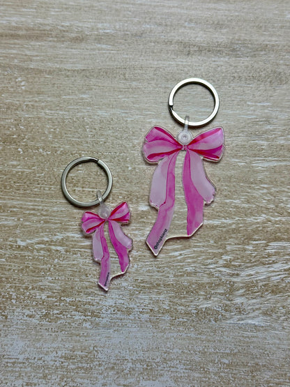 Pink Bow Mini Ornament + Keychain