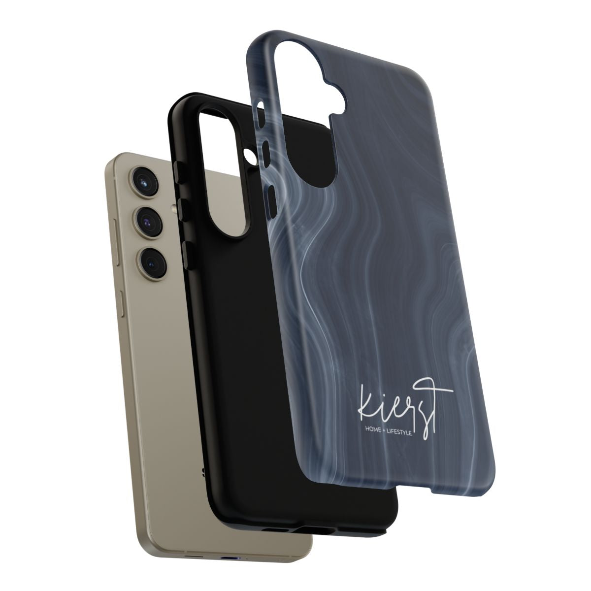 Navy Marble Samsung Galaxy Phone Case