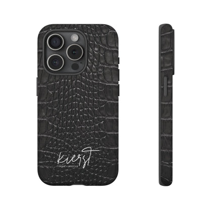 Black Alligator Print iPhone Case