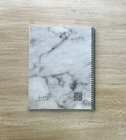 Lived-In Grey Marble Notebook