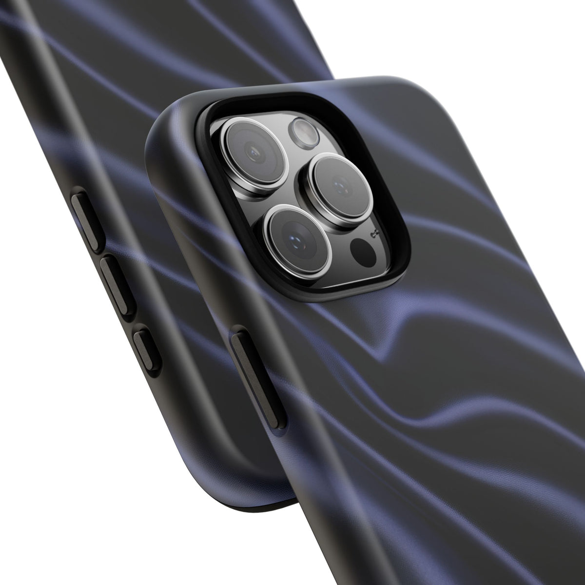 Navy Silk Print iPhone Case