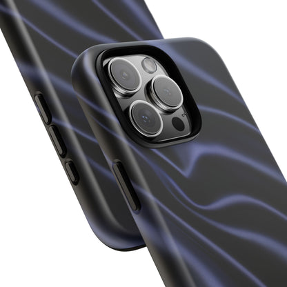 Navy Silk Print iPhone Case