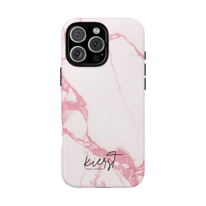 Pink & White Marble iPhone Case | Classic Elegance, Feminine Twist