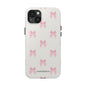 Pink Multiple Bows on Beige iPhone Case