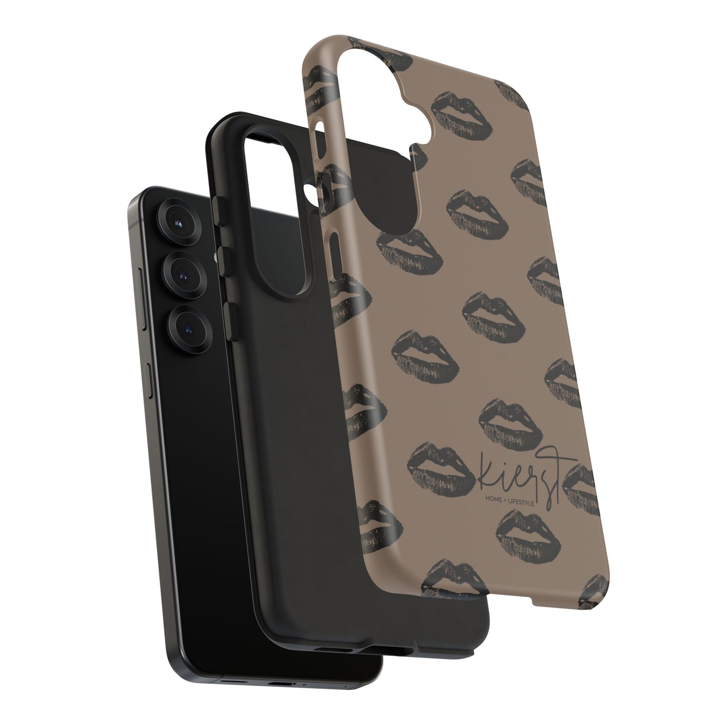 Black Lips and Mocha Samsung Galaxy Phone Case