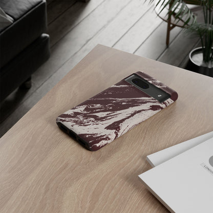 Cream Marble on Signature Velvet Noir Google Pixel Phone Case