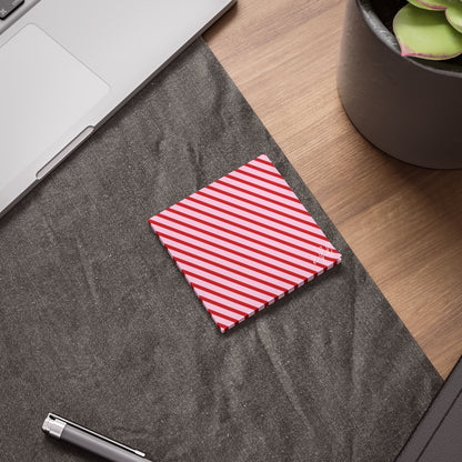 Holiday 25 Pink and Red Diagonal Striped Post-it® Note Pad