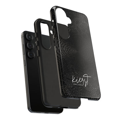 Black + Grey Snake Print Samsung Galaxy Phone Case