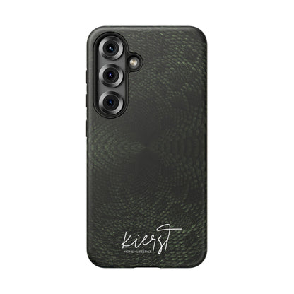 Deep Rich Green Snake Print Samsung Galaxy Phone Case