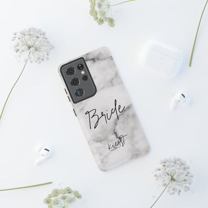 Bride Lived-In White and Grey Marble Samsung Galaxy Phone Case