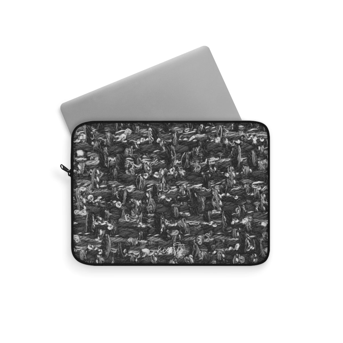 Grey Tweed Print Laptop Sleeve