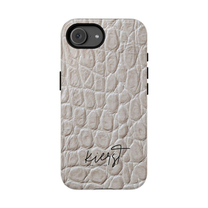 Cream Reptile Print iPhone Case