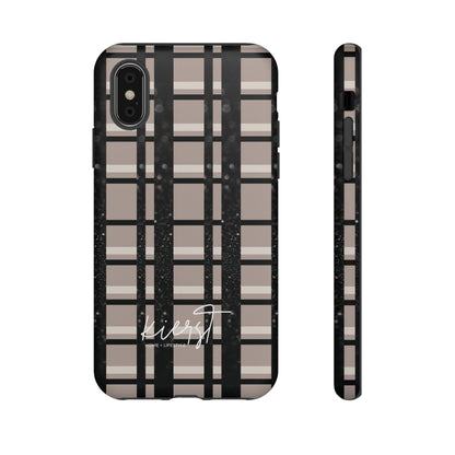 Elevated Neutrals Plaid iPhone Case | Classic Pattern, Modern Contrast