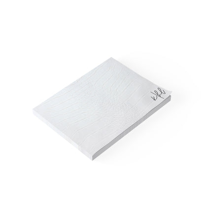 White Alligator Post-it® Note Pad | Luxe Faux Skin-Inspired Memo Pad