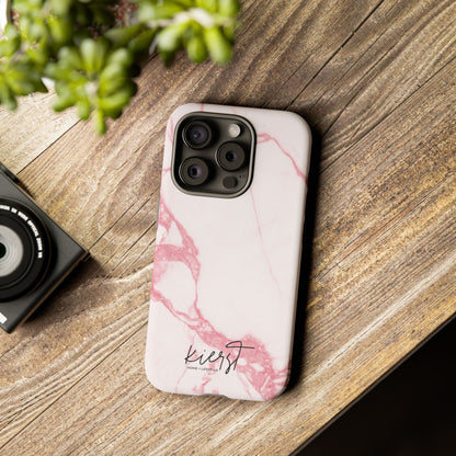 Pink & White Marble iPhone Case | Classic Elegance, Feminine Twist