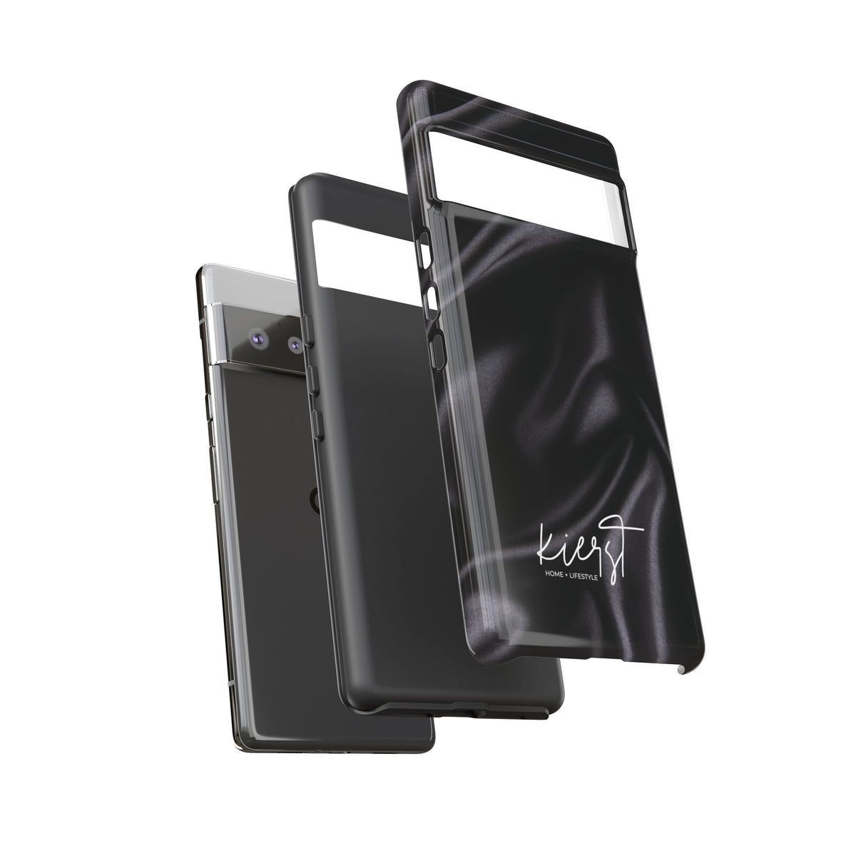 Black Silk Print Google Pixel Phone Case
