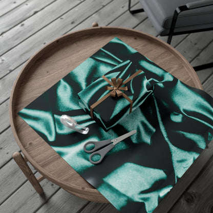 Emerald Satin Print Gift Wrapping Paper