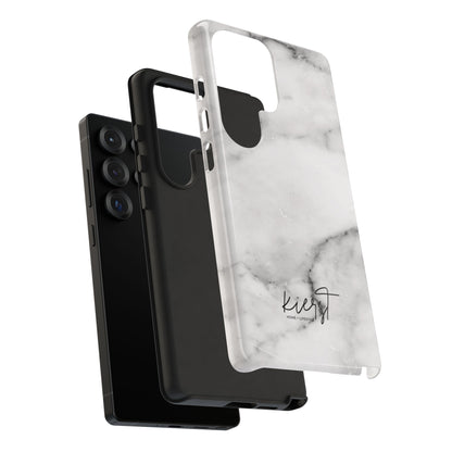 Lived-In White and Grey Marble Samsung Galaxy Phone Case