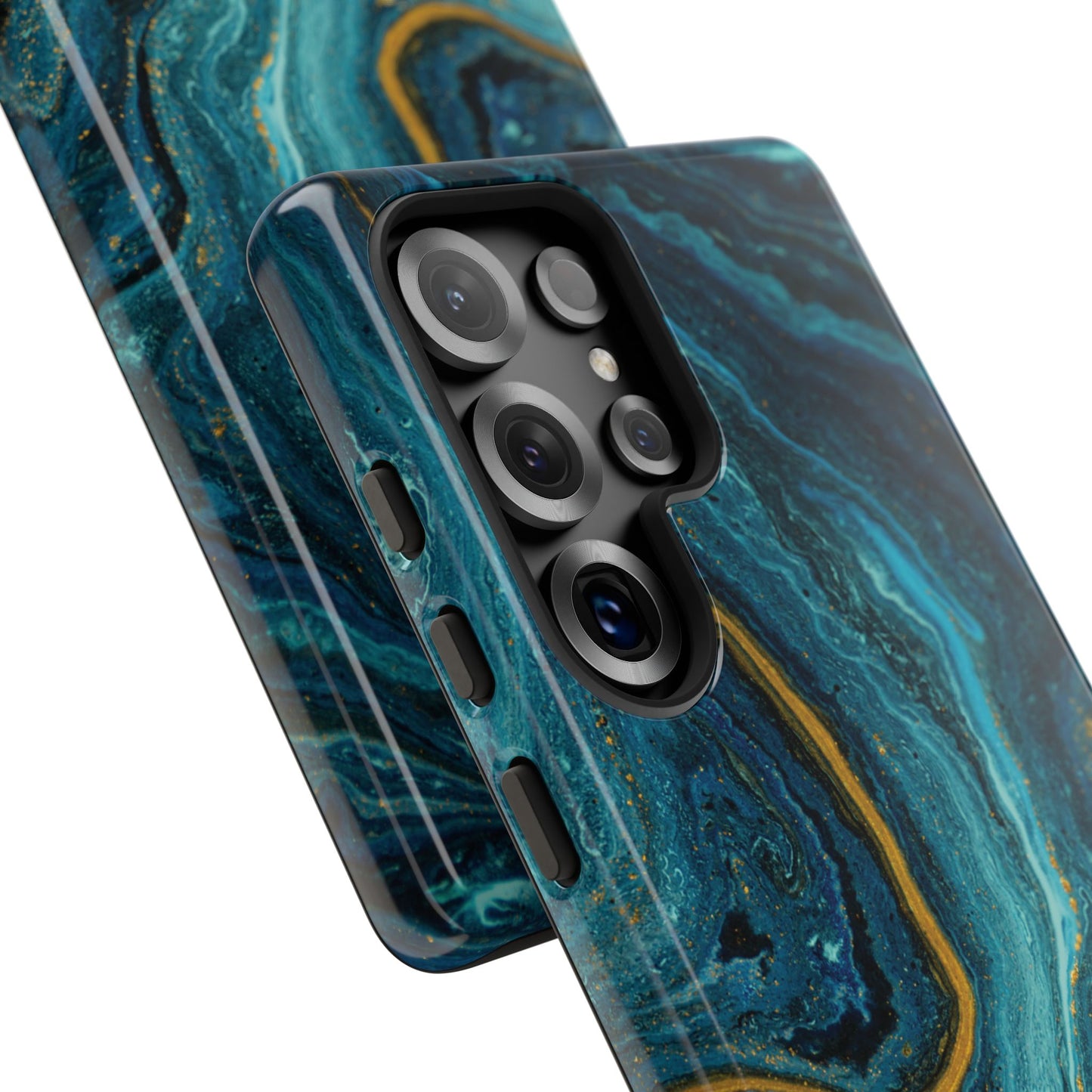 Teal & Gold Marble Samsung Galaxy Case