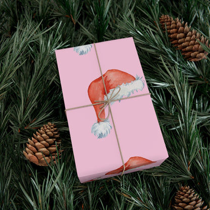 Colorful Christmas on Pink Gift Wrapping Paper