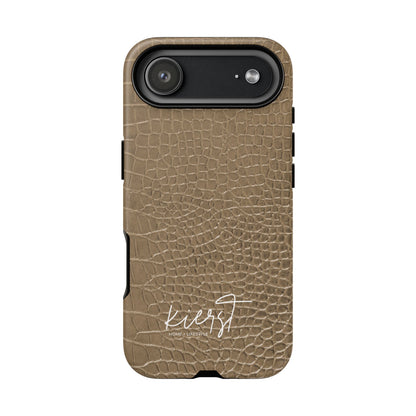 Tan Alligator Print iPhone Cas