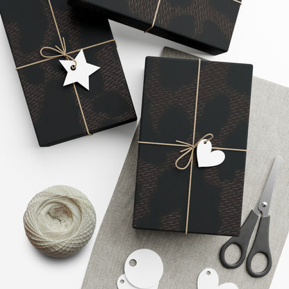 Black Leopard Gift Wrapping Paper