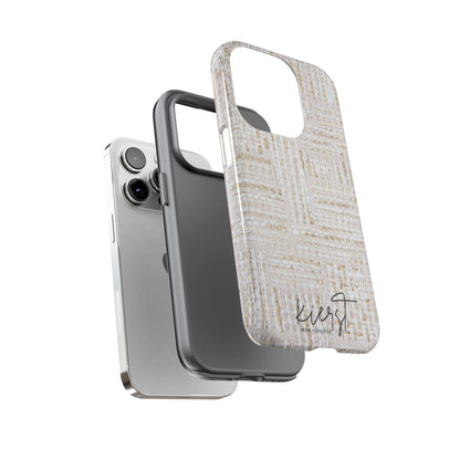 Cream + Gold Tweed Print iPhone Case
