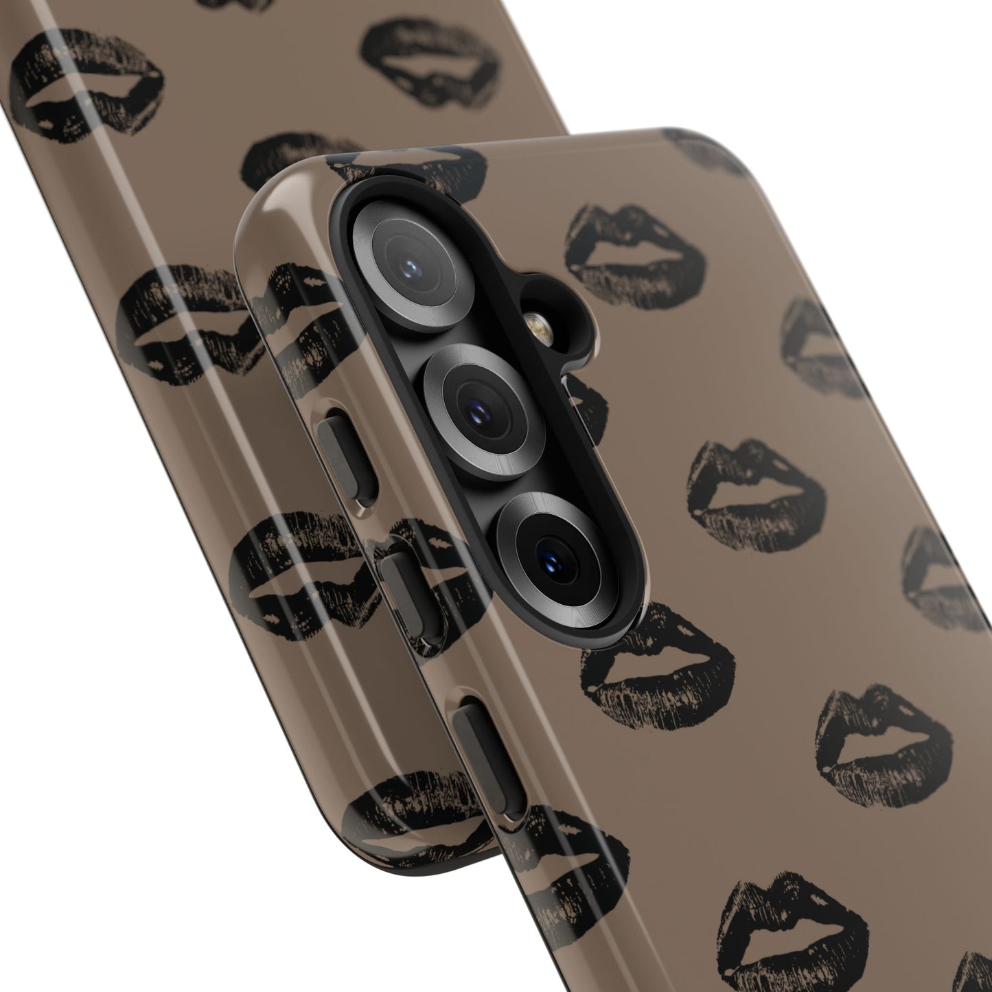 Black Lips and Mocha Samsung Galaxy Phone Case