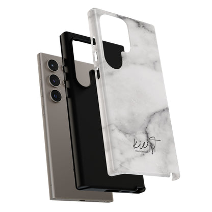 Lived-In White and Grey Marble Samsung Galaxy Case | Soft Strength, Redefined